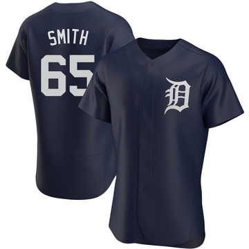 Authentic Burch Smith Men's Detroit Tigers Navy Alternate Jersey