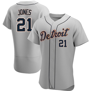Authentic Jacoby Jones Men's Detroit Tigers Gray JaCoby Jones Road ...