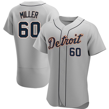 Authentic Jake Miller Men's Detroit Tigers Gray Road Jersey