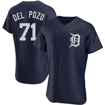 Authentic Miguel Del Pozo Men's Detroit Tigers Navy Alternate Jersey
