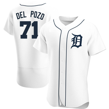 Authentic Miguel Del Pozo Men's Detroit Tigers White Home Jersey