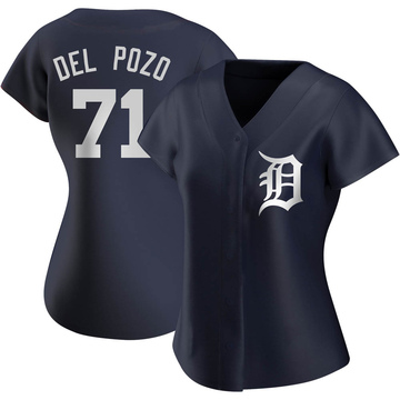 Authentic Miguel Del Pozo Women's Detroit Tigers Navy Alternate Jersey