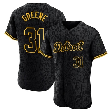 Authentic Riley Greene Men's Detroit Tigers Green Black Snake Skin City Jersey