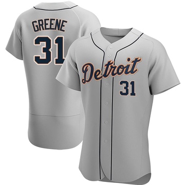 Authentic Riley Greene Men's Detroit Tigers Green Gray Road Jersey