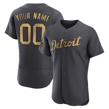 Game Custom Men's Detroit Tigers Charcoal Authentic 2022 All-Star Jersey