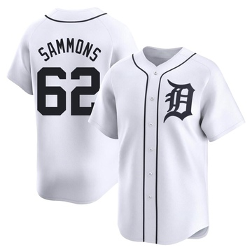 Limited Bryan Sammons Youth Detroit Tigers White Home Jersey