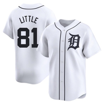 Limited Jack Little Youth Detroit Tigers White Home Jersey