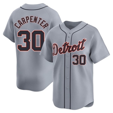 Limited Kerry Carpenter Men's Detroit Tigers Gray Road Jersey