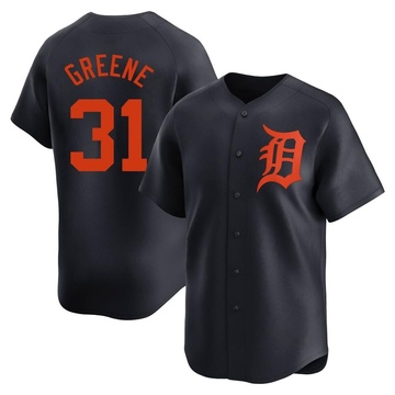 Limited Riley Greene Men's Detroit Tigers Green Navy Alternate Jersey