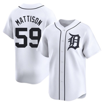 Limited Tyler Mattison Youth Detroit Tigers White Home Jersey