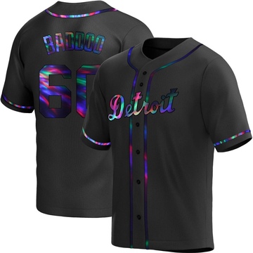 Replica Akil Baddoo Youth Detroit Tigers Black Holographic Alternate Jersey