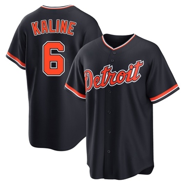 Replica Al Kaline Men's Detroit Tigers Navy Alternate 2nd Jersey