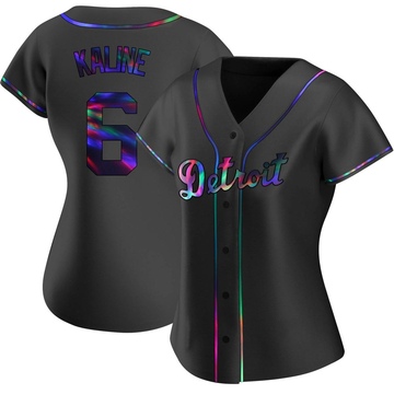 Replica Al Kaline Women's Detroit Tigers Black Holographic Alternate Jersey