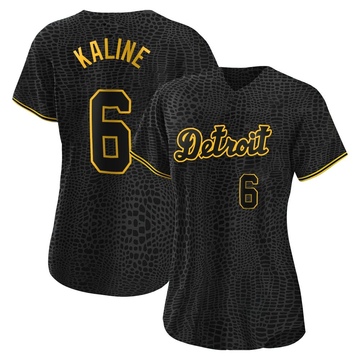 Replica Al Kaline Women's Detroit Tigers Black Snake Skin City Jersey