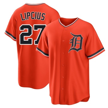 Replica Andre Lipcius Men's Detroit Tigers Orange Alternate Jersey