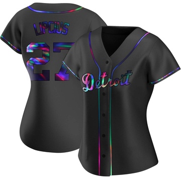 Replica Andre Lipcius Women's Detroit Tigers Black Holographic Alternate Jersey