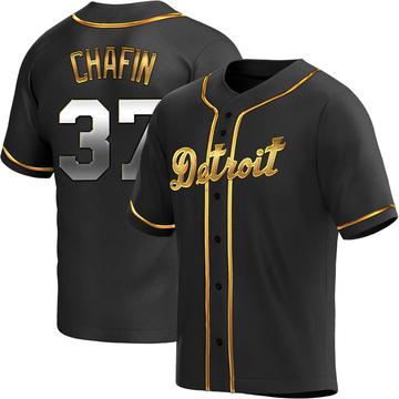 Replica Andrew Chafin Men's Detroit Tigers Black Golden Alternate Jersey