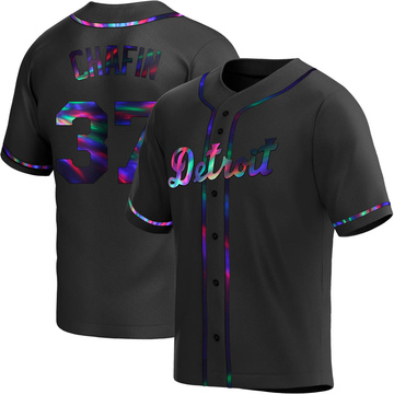 Replica Andrew Chafin Youth Detroit Tigers Black Holographic Alternate Jersey