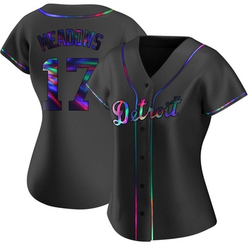 Replica Austin Meadows Women's Detroit Tigers Black Holographic Alternate Jersey