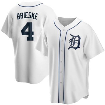 Replica Beau Brieske Men's Detroit Tigers White Home Jersey