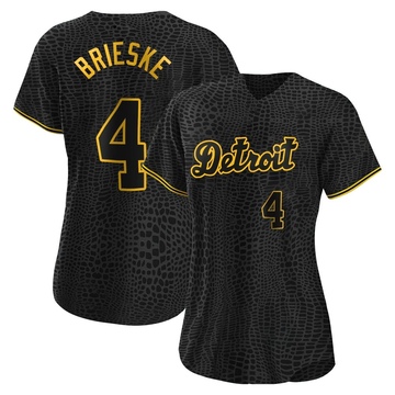 Replica Beau Brieske Women's Detroit Tigers Black Snake Skin City Jersey