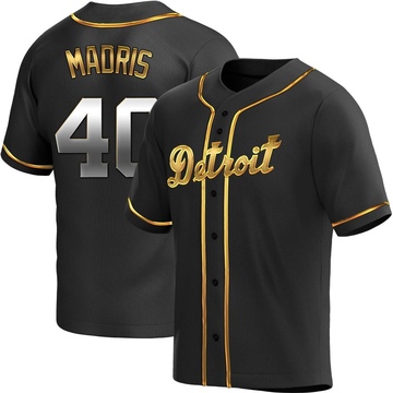 Replica Bligh Madris Youth Detroit Tigers Black Golden Alternate Jersey