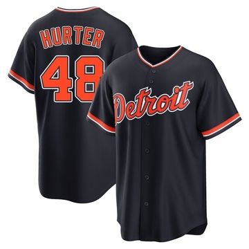 Replica Brant Hurter Youth Detroit Tigers Navy Alternate 2nd Jersey