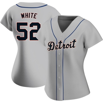 Replica Brendan White Women's Detroit Tigers White Gray Road Jersey