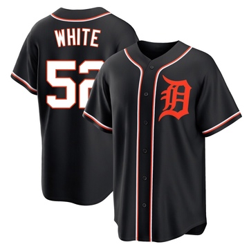 Replica Brendan White Youth Detroit Tigers White Black Fashion Out Jersey