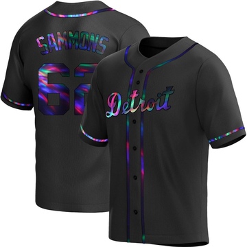 Replica Bryan Sammons Men's Detroit Tigers Black Holographic Alternate Jersey