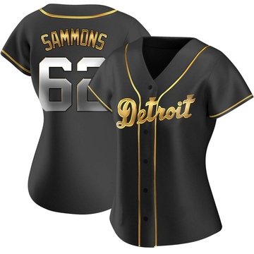 Replica Bryan Sammons Women's Detroit Tigers Black Golden Alternate Jersey