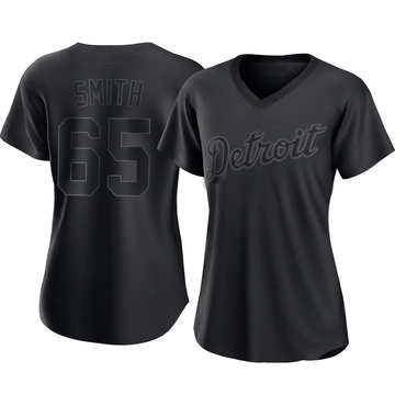 Replica Burch Smith Women's Detroit Tigers Black Pitch Fashion Jersey