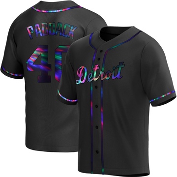 Replica Chris Paddack Youth Detroit Tigers Black Holographic Alternate Jersey