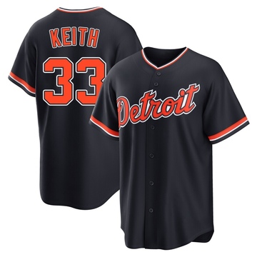 Replica Colt Keith Men's Detroit Tigers Navy Alternate 2nd Jersey
