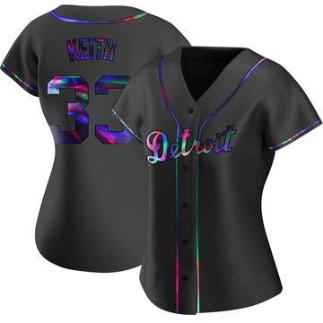 Replica Colt Keith Women's Detroit Tigers Black Holographic Alternate Jersey