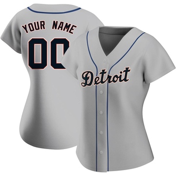 Replica Custom Women's Detroit Tigers Gray Road Jersey