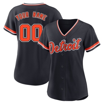 Replica Custom Women's Detroit Tigers Navy Alternate 2nd Jersey