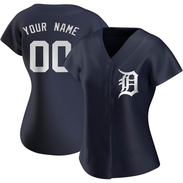 Replica Custom Women's Detroit Tigers Navy Alternate Jersey