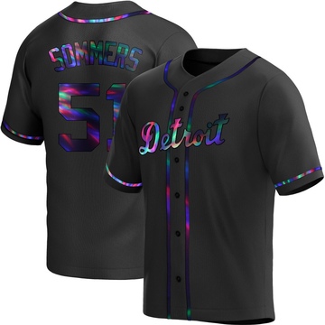 Replica Drew Sommers Youth Detroit Tigers Black Holographic Alternate Jersey