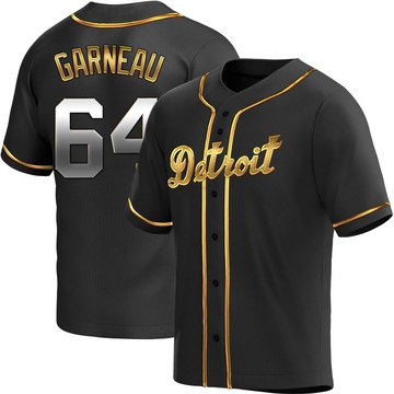 Replica Dustin Garneau Youth Detroit Tigers Black Golden Alternate Jersey