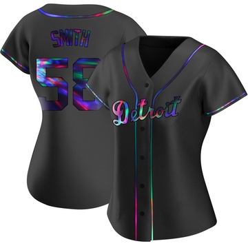 Replica Dylan Smith Women's Detroit Tigers Black Holographic Alternate Jersey