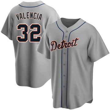 Replica Eduardo Valencia Men's Detroit Tigers Gray Road Jersey