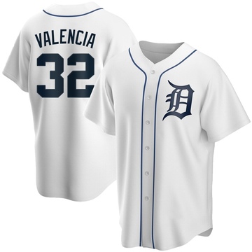 Replica Eduardo Valencia Men's Detroit Tigers White Home Jersey
