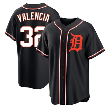 Replica Eduardo Valencia Youth Detroit Tigers Black Fashion Out Jersey