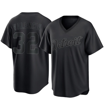 Replica Eduardo Valencia Youth Detroit Tigers Black Pitch Fashion Jersey