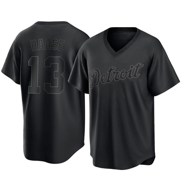 Replica Eric Haase Youth Detroit Tigers Black Pitch Fashion Jersey
