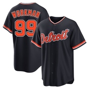 Replica Gage Workman Men's Detroit Tigers Navy Alternate 2nd Jersey