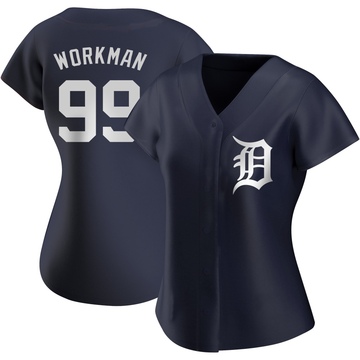 Replica Gage Workman Women's Detroit Tigers Navy Alternate Jersey