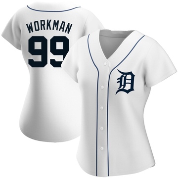 Replica Gage Workman Women's Detroit Tigers White Home Jersey
