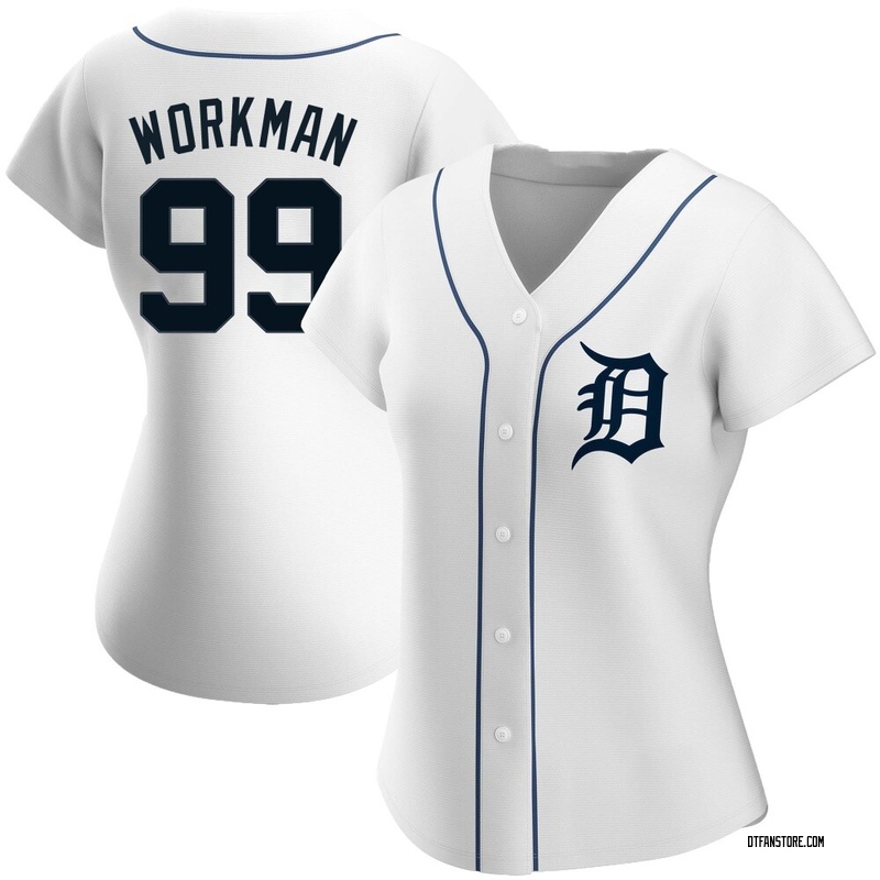 Replica Gage Workman Women's Detroit Tigers White Home Jersey